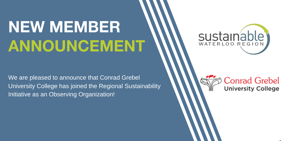 Conrad Grebel joins the Regional Sustainability Initiative as observing organization
